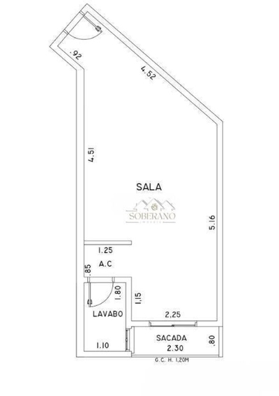 Sala-Conjunto, 31 m² - Foto 2