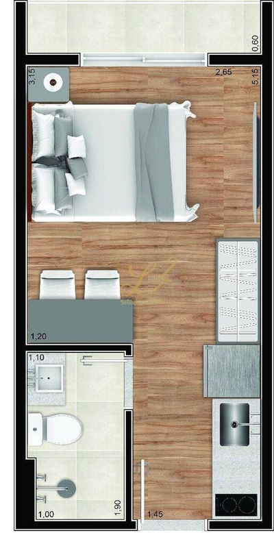 Kitnet-Studio, 17 m² - Foto 3