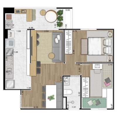 Apartamento, 2 quartos, 60 m² - Foto 5