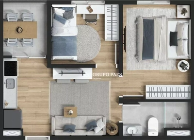 Apartamento, 2 quartos, 29 m² - Foto 3