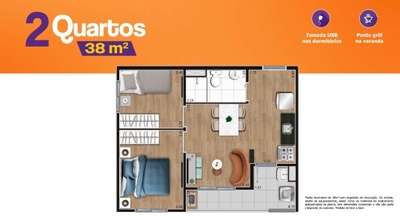 Apartamento, 2 quartos, 39 m² - Foto 5