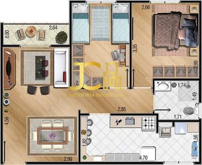 Apartamento, 2 quartos, 52 m² - Foto 5
