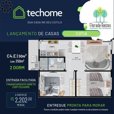 Casa, 1 quarto, 50 m² - Foto 2