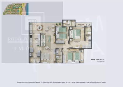 Apartamento, 3 quartos, 100 m² - Foto 3