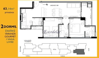 Apartamento, 2 quartos, 63 m² - Foto 3