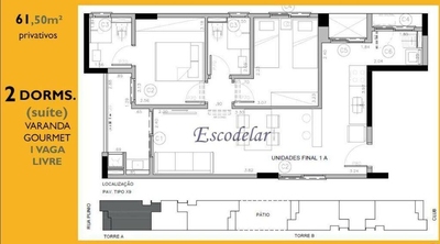 Apartamento, 2 quartos, 61 m² - Foto 3