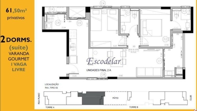 Apartamento, 2 quartos, 61 m² - Foto 3