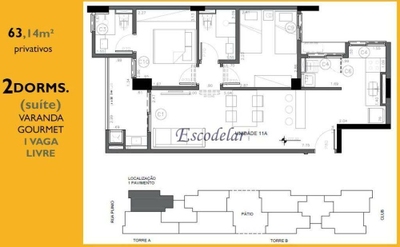 Apartamento, 2 quartos, 63 m² - Foto 3