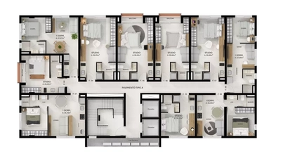 Apartamento, 1 quarto, 34 m² - Foto 3