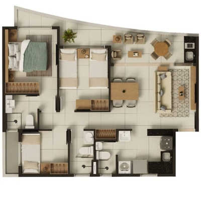 Apartamento, 3 quartos, 72 m² - Foto 3