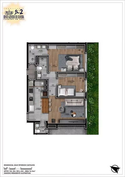 Apartamento, 2 quartos, 76 m² - Foto 3