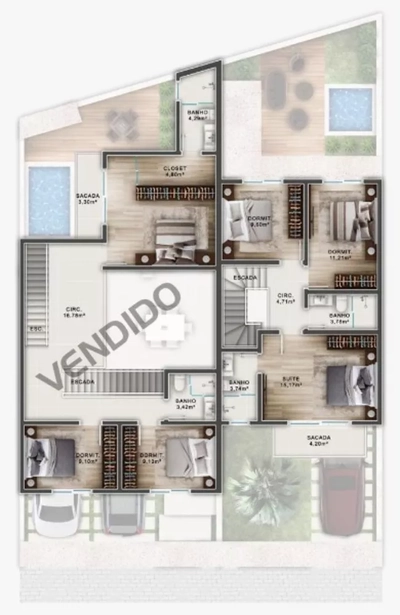 Casa, 2 quartos, 124 m² - Foto 3