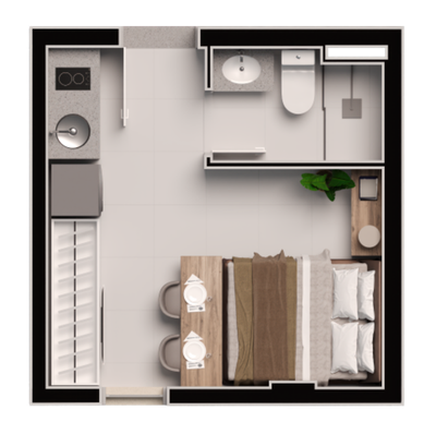 Apartamento, 1 quarto, 17 m² - Foto 4