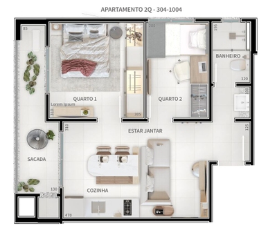 Apartamento, 2 quartos, 48 m² - Foto 4