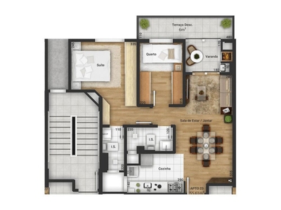 Apartamento, 2 quartos, 72 m² - Foto 2