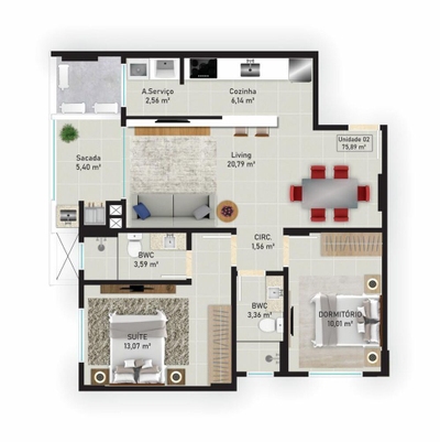 Apartamento, 2 quartos, 137 m² - Foto 4