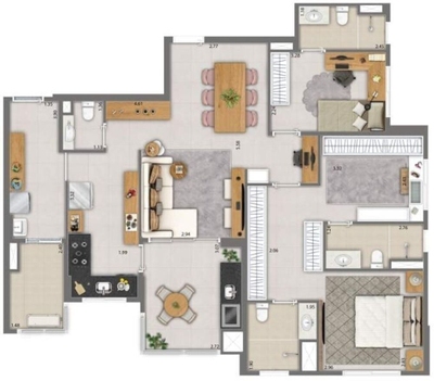 Apartamento, 3 quartos, 102 m² - Foto 4