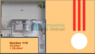 Apartamento, 1 quarto, 28 m² - Foto 2