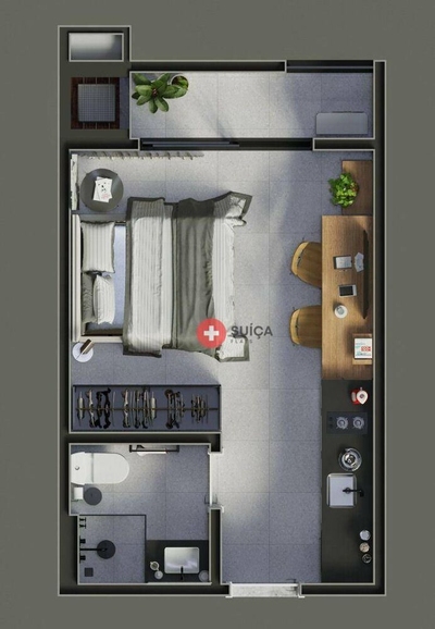 Kitnet-Studio, 22 m² - Foto 1