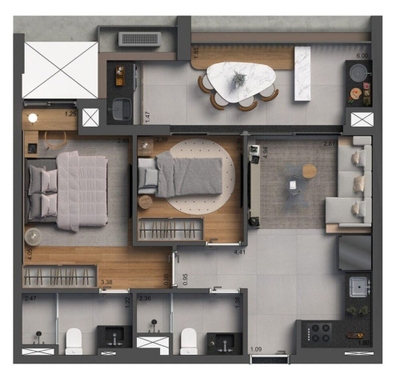 Cobertura, 3 quartos, 161 m² - Foto 1