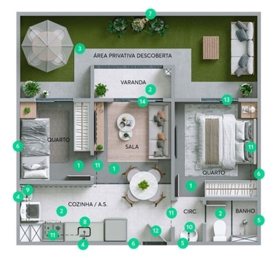 Apartamento, 2 quartos, 35 m² - Foto 4