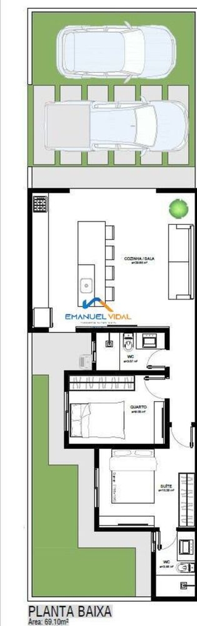 Casa, 2 quartos, 69 m² - Foto 3