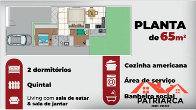 Casa, 2 quartos, 65 m² - Foto 1