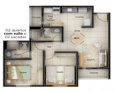 Apartamento, 2 quartos, 57 m² - Foto 5