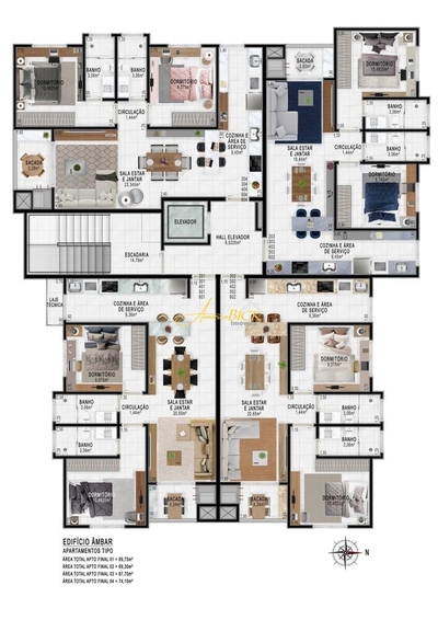 Apartamento, 2 quartos, 69 m² - Foto 3