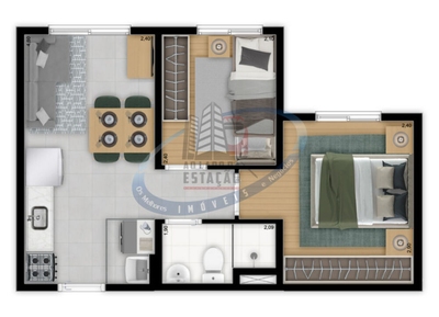 Apartamento, 2 quartos, 34 m² - Foto 4