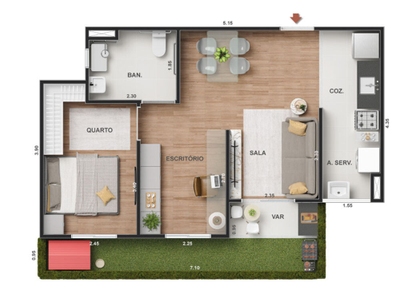 Cobertura, 2 quartos, 93 m² - Foto 3