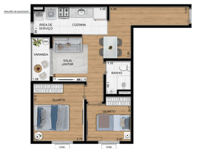 Apartamento, 1 quarto, 33 m² - Foto 4