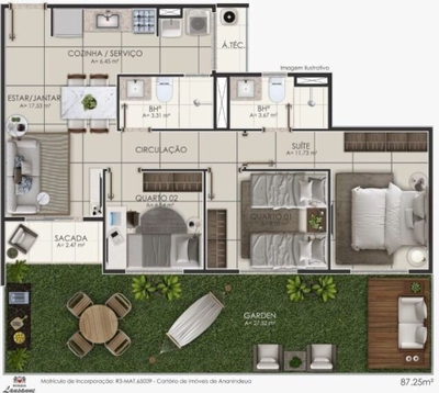 Apartamento, 2 quartos, 50 m² - Foto 1