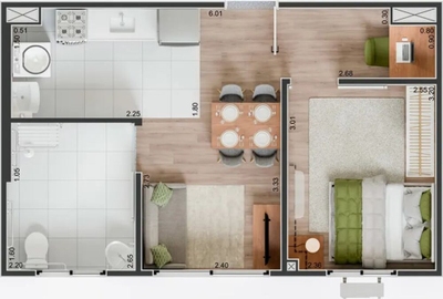 Apartamento, 2 quartos, 35 m² - Foto 4