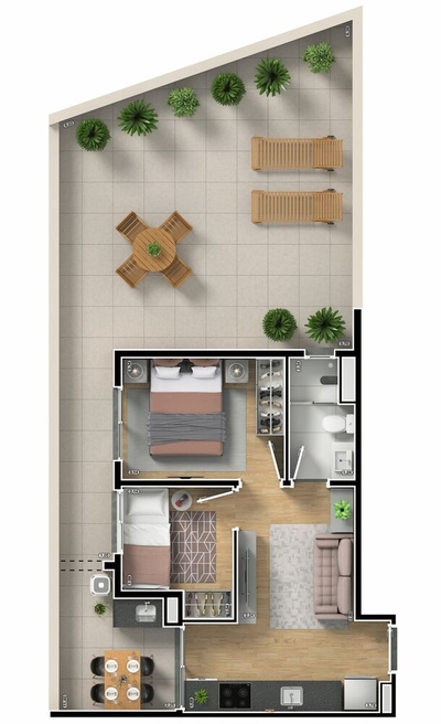 Cobertura, 2 quartos, 73 m² - Foto 5