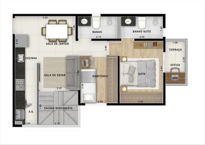 Cobertura, 2 quartos, 93 m² - Foto 3