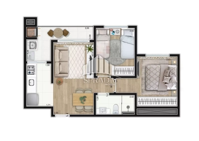 Apartamento, 2 quartos, 51 m² - Foto 2