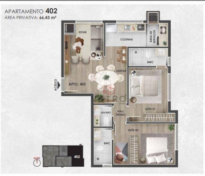 Apartamento, 2 quartos, 102 m² - Foto 2