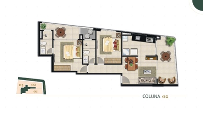 Apartamento, 2 quartos, 72 m² - Foto 3