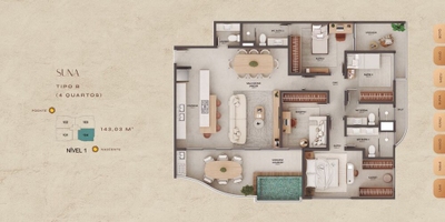 Apartamento, 4 quartos, 143 m² - Foto 4