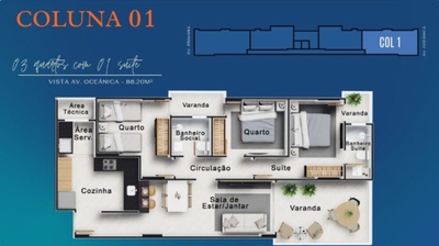 Apartamento, 3 quartos, 88 m² - Foto 2