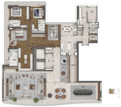 Apartamento, 4 quartos, 515 m² - Foto 1