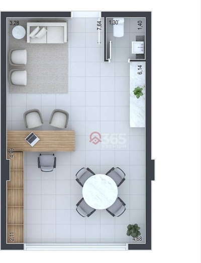 Sala-Conjunto, 53 m² - Foto 4