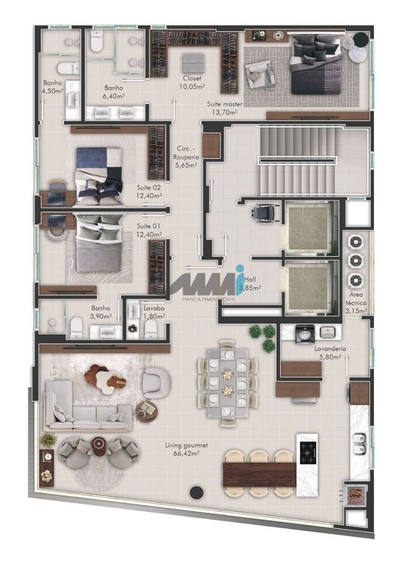 Apartamento, 3 quartos, 165 m² - Foto 4