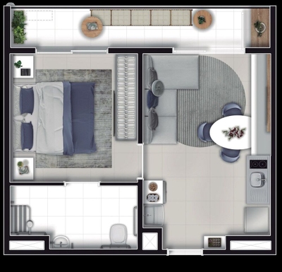 Apartamento, 1 quarto, 41 m² - Foto 4