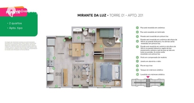 Apartamento, 2 quartos, 35 m² - Foto 4