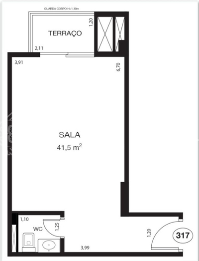 Sala-Conjunto, 41 m² - Foto 3