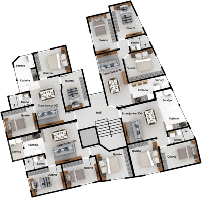 Apartamento, 3 quartos, 55 m² - Foto 1