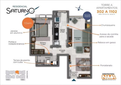 Apartamento, 1 quarto, 48 m² - Foto 5