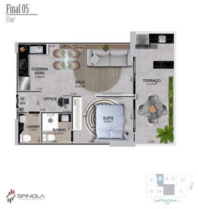 Cobertura, 3 quartos, 194 m² - Foto 1